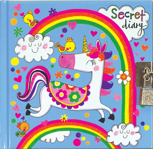 Rachel Ellen Girls Unicorn Design Lockable Secret Diary